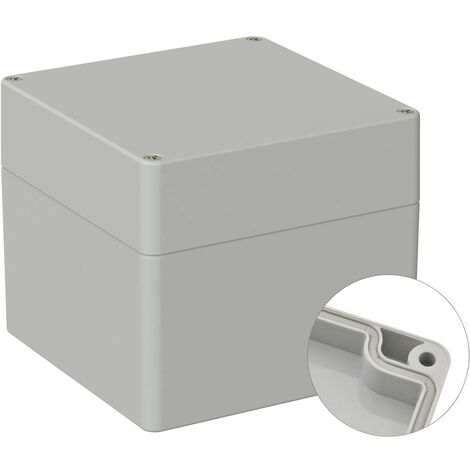 TRU COMPONENTS TC-9065512 Boîtier d'extérieur 122 x 120 x 105 Polycarbonate gris clair (RAL 7035) 1 pc(s) (1/3)