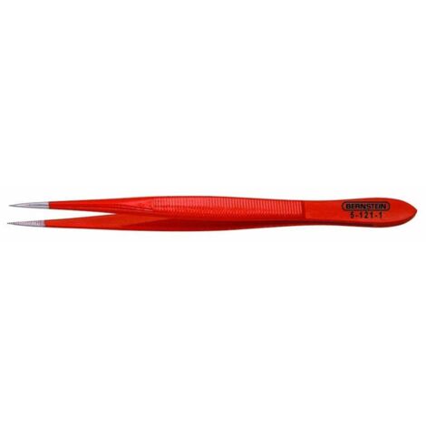 BERNSTEIN Tools for Electronics 5-121-1 Pince brucelle de précision pointue, fine 120 mm (1/2)