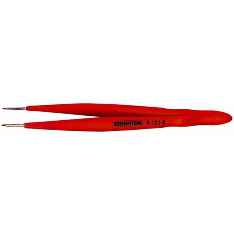 BERNSTEIN Tools for Electronics 5-121-6 Pince brucelle isolée pointue, fine 120 mm