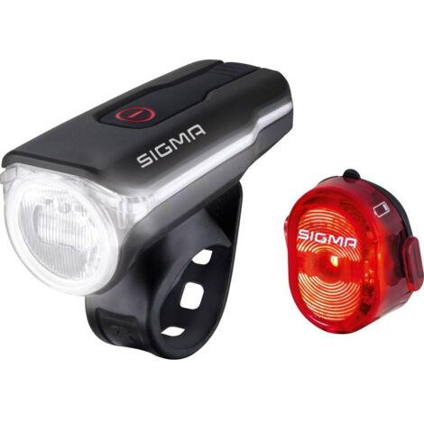 Sigma Phare de vélo AURA 60 / Nugget Set LED à batterie noir (1/2)