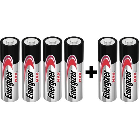 Pile LR6 (AA) alcaline(s) Energizer E301534200 Max 4+2 1.5 V 6 pc(s) A886532 (1/5)