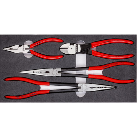 KNIPEX 00 20 01 V16 Jeu de pinces sur plateaux en mousse 4 pièces (1/3)