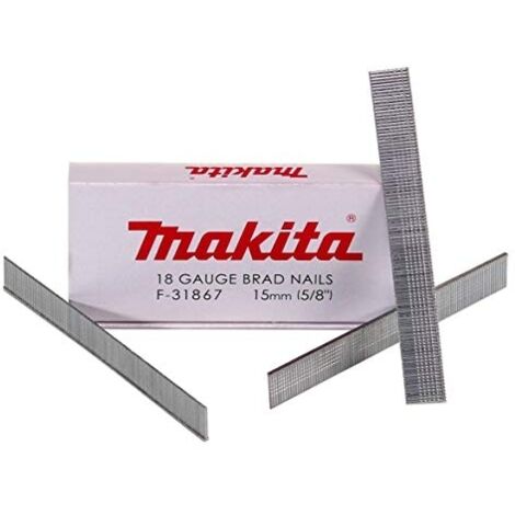 Makita – Agrafe à tête d'homme 15 mm – Lot de 5000 pièces – Revêtement galvanisé pour bois dur – Usage intensif en milieu professionnel