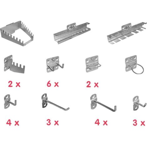 Aerotec 20142038 SET de porte-outils PRO (L x l x H) 190 x 200 x 75 mm 28 parties (1/3)