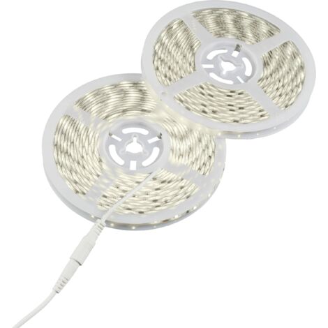 Sygonix SY-6613008 Ruban LED (Set complet) avec connecteur mâle/femelle 12 V/DC 10 m blanc lumière du jour 1 pc(s) (1/5)