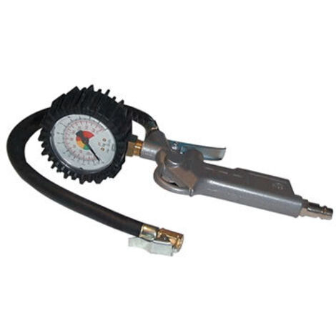 Güde – Pistolet pneumatique pour gonflage de pneus – Pression max 10 bar – Manomètre 0-12 bar – Tuyau 350 mm pour usage intensif (1/3)