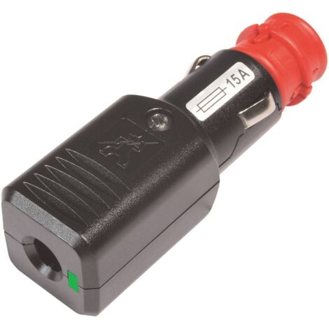 ProCar Connecteur universel LED Ng 15A avec décharge de traction avec fusible, 12-24 volts Charge de courant max=15 A 1