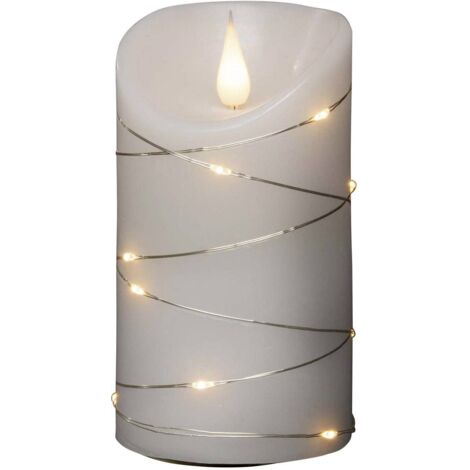 Konstsmide 1834-190 Bougie en cire véritable à LED blanc blanc chaud (Ø x H) 75 mm x 135 mm avec effet 3D, avec interrupteur Q158452 (1/3)