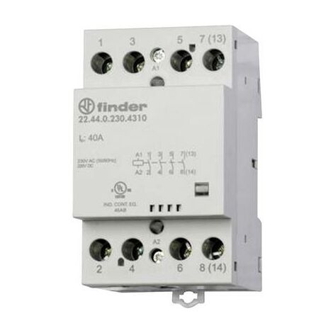 Finder 22.44.0.024.4717 Contacteur dinstallation 3 NO (T), 1 NF (R) 24 V 1 pc(s) (1/2)