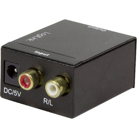 LogiLink CA0102 Toslink / Cinch-RCA audio Adaptateur [2x Cinch-RCA femelle, Cinch-RCA femelle - 1x Toslink femelle (ODT (1/4)
