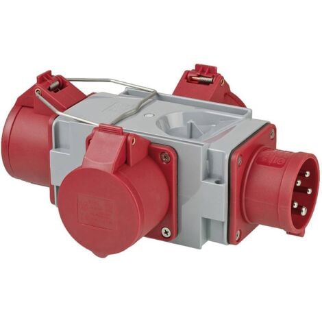 Coffret De Chantier Répartiteur Distributeur De Courant Pour Chantier 2 X CEE 400V / 16A 1 X CEE 400 V 32a 4 X 230v 86250038