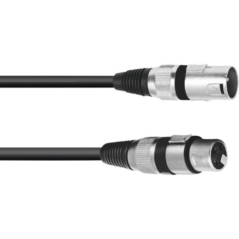 Omnitronic 3022047N XLR Câble de liaison [1x XLR mâle 3 pôles - 1x XLR femelle 3 pôles] 3.00 m noir (1/4)
