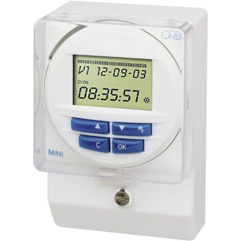 ORBIS Zeitschalttechnik OB250512 Programmateur horaire pour montage en saillie numérique programme hebdomadaire, programme journalier 3000 W IP51 A217792 (1/2)