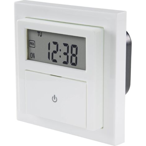 Sygonix – Minuterie numérique encastrée SY4504968 – 1800 W – 140 points de commutation hebdomadaire – Fonction compte à rebours et aléatoire – Montage en saillie (1/5)