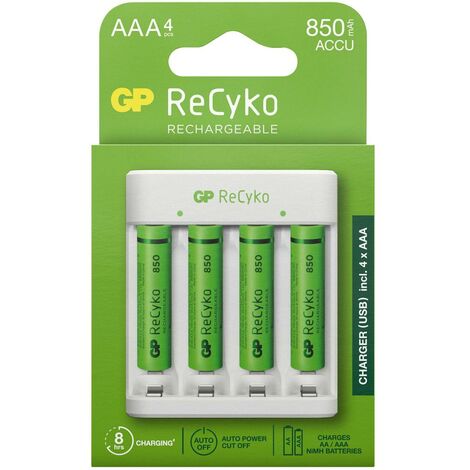 GP Batteries GPRCKCH421U370 Chargeur de piles rondes NiMH LR03 (AAA), LR6  (AA)