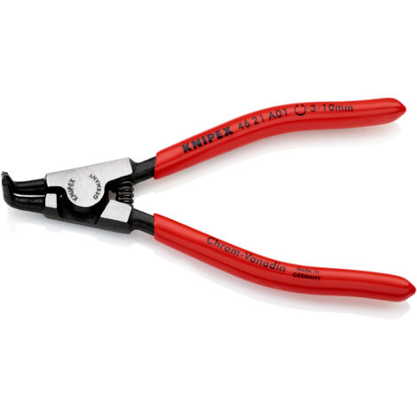 KNIPEX 46 21 A01 Pince pour circlips pour circlips extérieurs d'arbre gainées en plastique atramentisée noire 125 mm