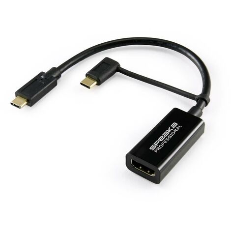 Répartiteur HDMI SpeaKa Professional 2 ports noir