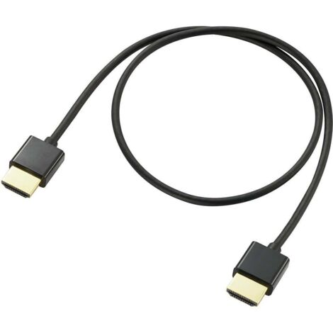 Câble de raccordement SpeaKa Professional HDMI Fiche mâle HDMI-A, Fiche mâle HDMI-A 0.50 m noir SP-9 (1/3)