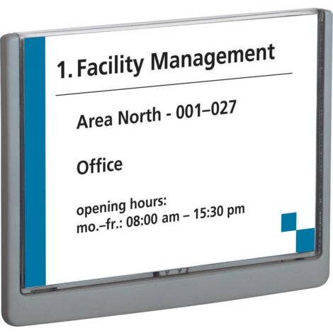 Durable Plaque de porte 486637 (l x H) 210 mm x 148.5 mm graphite 486637 (1/4)
