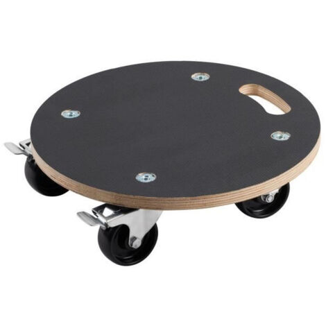 Meister – Chariot de manutention à roulettes 380 mm – Charge maximale 200 kg – Plateforme antidérapante – Roulettes pivotantes pour surfaces variées