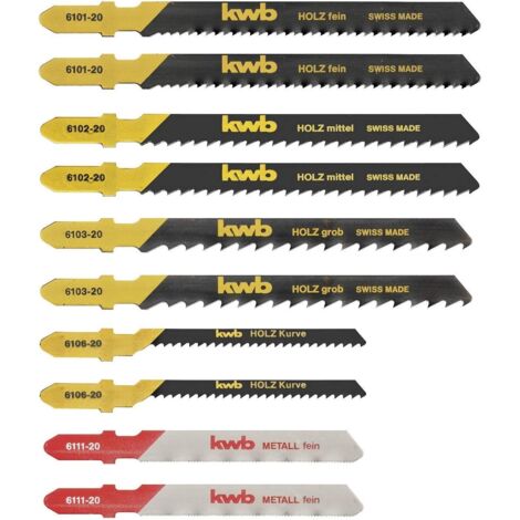 kwb 617220 Lot de lames de scie sauteuse kwb, 10 pièces 1 set (1/10)
