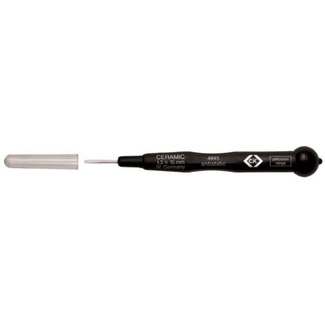 C.K antistatique (ESD) Tournevis pour vis à fente Largeur de lame: 2.6 mm Longueur de la lame: 15 mm (1/2)