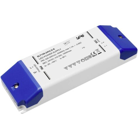 Self Electronics SLT150-24VLG-E Driver de LED à tension constante 150 W 6.25 A 24 V/DC montage sur des surfaces inflammables, homologué pour les meu A376272