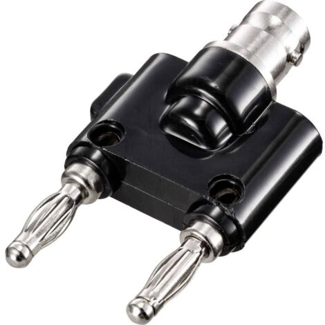 TRU COMPONENTS Prise adaptateur BNC femelle - Banane mâle 4 mm droit noir A006912