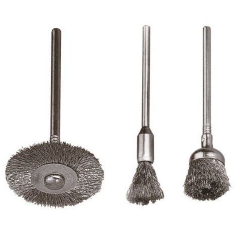 Wolfcraft SET de mini-brosses en fil d'acier 3 pièces 2114000 3 pc(s) (1/4)