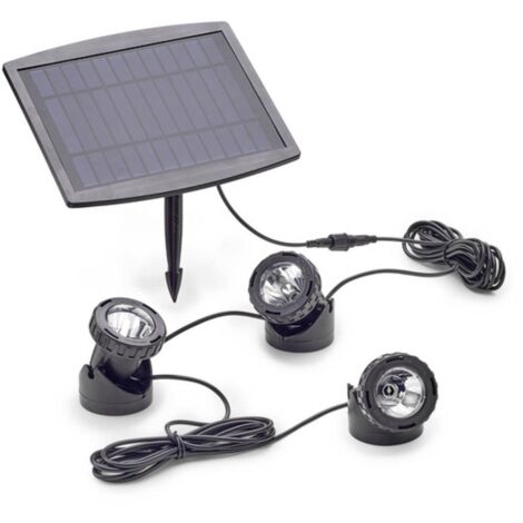 Pontec 77939 Eclairage pour étang jeu de 3 LED 0.5 W noir (1/3)