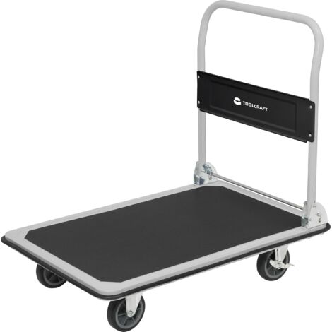 Toolcraft – Chariot d'atelier pliable 2303575 – Charge max 150 kg – Système de blocage acier – Surface antidérapante – 4 roues pour maniabilité