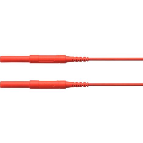 Schützinger HSPL 8568 / AWG16 / 50 / RT Cordon de mesure de sécurité mâle 4 mm mâle 4 mm rouge 1 pc(s) (1/2)