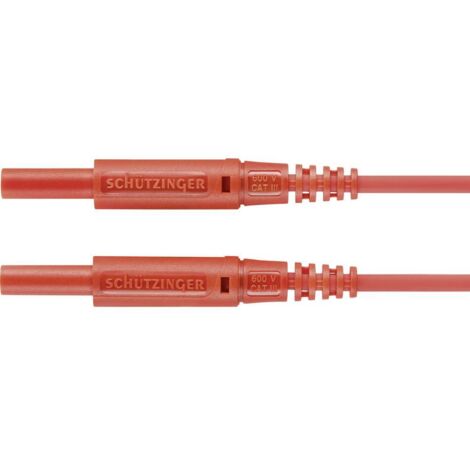 Schützinger MSFK A301 / 0.5 / 100 / RT Cordon de mesure mâle 2 mm mâle 2 mm rouge 1 pc(s) Y369132 (1/2)