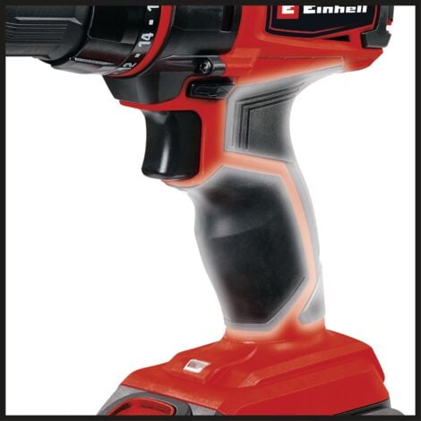 Einhell Perceuse Visseuse sans fil TC-CD 18-2 Li (18 V, Couple : 38 Nm, Blocage de l'arbre, Conception ergonomique) Livré en coffret avec chargeur et batterie supplémentaire