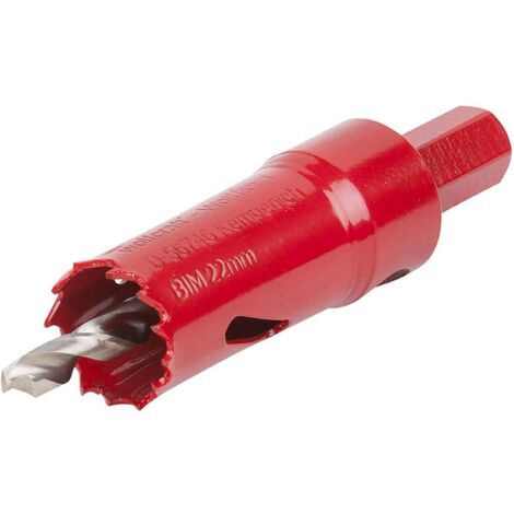 Wolfcraft – Scie à guichet 25 mm – HSS bimétallique pour bois, métal et plastiques – Profondeur de coupe 40 mm – Tige hexagonale 6 mm - MM 1 PC