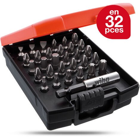 Wiha Boites d'embouts Standard 25 mm Mélangé 31 pcs 1/4" C6,3 dans un coffret (26252) (1/5)
