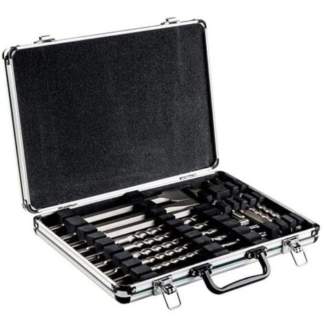 Metabo – Coffret de 17 forets et burins SDS-plus pour béton – Diamètres 5 à 14mm – Longueur utile jusqu'à 260mm – 628414000