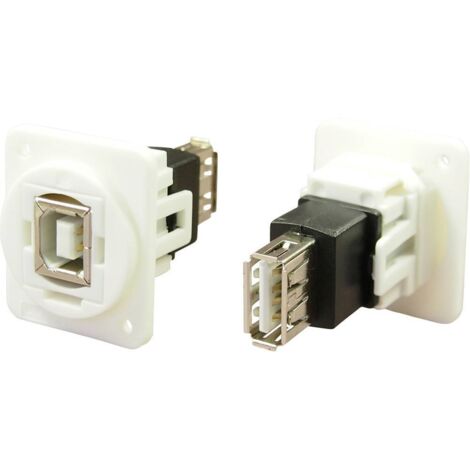 Adaptateur/prolongateur, embase femelle Port USB type B - port USB type A CP30207NXW Cliff Contenu: 1 pc(s) Y316322 (1/2)