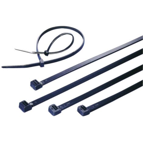 TRU COMPONENTS TC-9379636 Serre-câble 240 mm 7.60 mm noir stabilisé aux UV 100 pc(s) Y110702 (1/3)