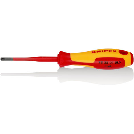 KNIPEX 98 25 01 SLS Tournevis (Slim) PlusMinus Pozidriv® poignée isolante bi-matière, certifiée VDE brunie 187 mm (1/2)