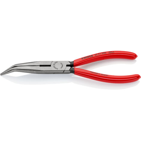 KNIPEX 26 21 200 Pince demi-ronde avec tranchant (pince bec de cigogne) gainées en plastique atramentisée noire 200 mm