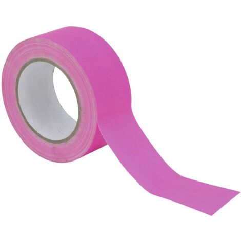 Bande adhésive rose fluorescent (L x l) 25 m x 0.05 m (1/2)