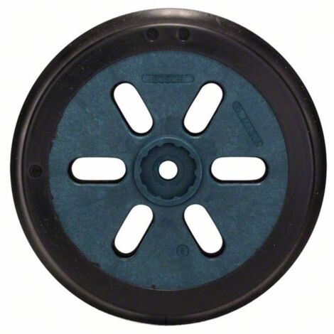 Bosch – Plateau de ponçage dur Ø 150 mm – 6 trous pour aspiration poussière – Pour ponçage peinture, mastic et plâtre – Compatible GEX 125 AC - 2608601053