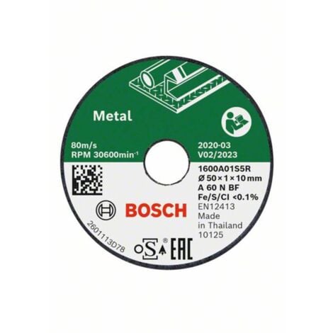 Mini disque à tronçonner diamanté Ø 50 mm x 10 mm pour Bosch Easy