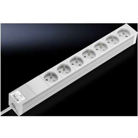 Bandeau de prises 7 compartiments Rittal 7240.510 aluminium 1 pc(s) V109801 (1/3)