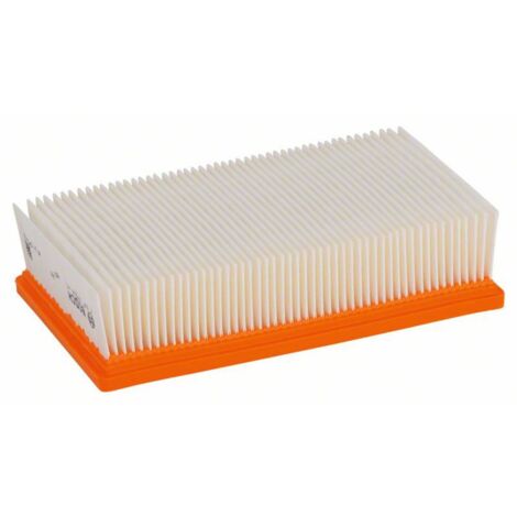 Filtre plissé plat 2607432034 – Polyester pour aspirateurs Bosch – Captures poussière et matériaux abrasifs – Dimensions 240x140x56mm - PLIS 1 PC