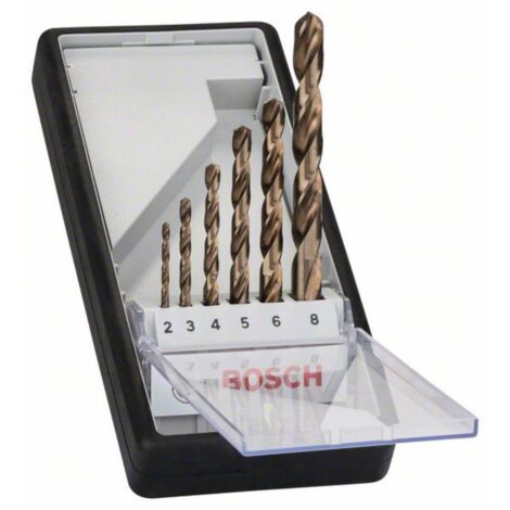 Bosch – Foret à métaux pour perceuse 2607019924 – HSS-Co 6 pièces – Norme DIN 338 – Pointe 135° – Pour acier inoxydable et allié