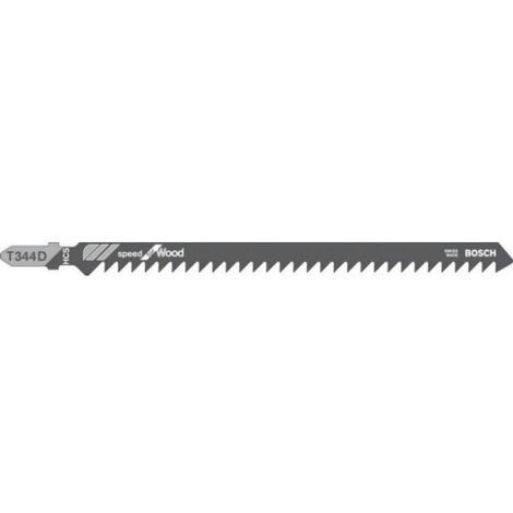 Bosch – Lot de 5 lames de scie sauteuse HCS 152mm – Pour bois tendre et panneaux – Denture avoyée, rectifiée – Coupe nette sans éclat