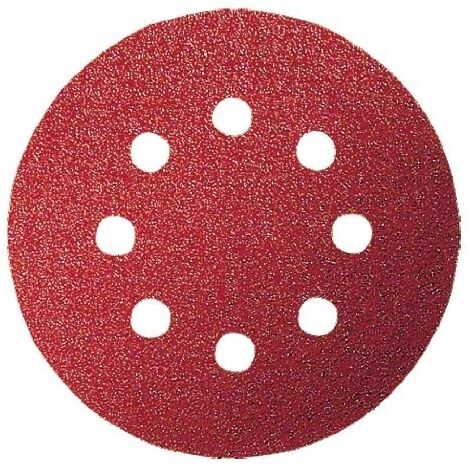 Bosch – Feuille abrasive pour ponceuse excentrique 2609256A24 – Grain 80 – 5 pièces – Perforée pour aspiration – Pour bois dur et teck