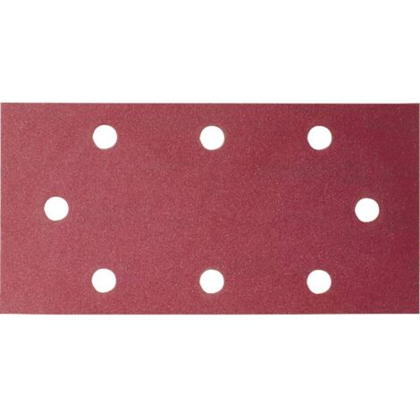 Papier abrasif pour ponceuse vibrante avec bande auto-agrippante, perforé Bosch Accessories 2609256A89 Grain 80 (L x l)